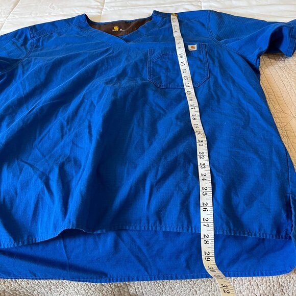 Carhartt Men's Scrub Top C15108 Royal Blue Size XL - Picture 5 of 11